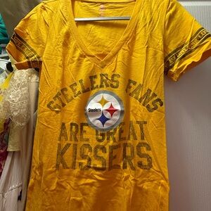 PINK Victoria's Secret Yellow Steelers Fans Tee